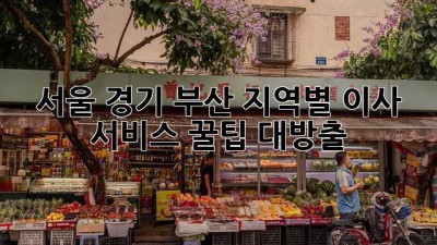 서울, 경기, 부산! 지역별 이사 서비스 꿀팁 대방출 🚚📦